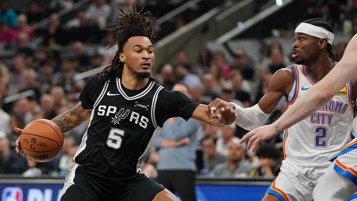 San Antonio Spurs guard Stephon Castle.