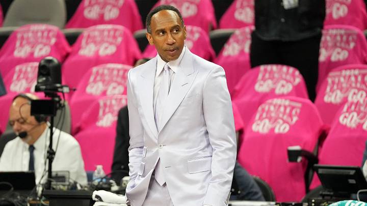 Jun 3, 2026; San Antonio, Texas, USA; NBA analyst for ESPN,Stephen A. Smith before game one of the 2026 NBA Finals at Frost Bank Center. Mandatory Credit: Scott Wachter-Imagn Images Jun 3, 2026; San Antonio, Texas, USA; NBA analyst for ESPN,Stephen A. Smith before game one of the 2026 NBA Finals at Frost Bank Center. Mandatory Credit: Scott Wachter-Imagn Images