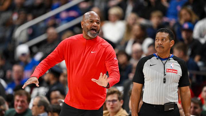 Oct 28, 2026; Detroit, Michigan, USA; Detroit Pistons head coach J.B. Bickerstaff yells to his team from the sideline against the Charlotte Hornets in the second half at Little Caesars Arena. Mandatory Credit: Lon Horwedel-Imagn Images Oct 28, 2026; Detroit, Michigan, USA; Detroit Pistons head coach J.B. Bickerstaff yells to his team from the sideline against the Charlotte Hornets in the second half at Little Caesars Arena. Mandatory Credit: Lon Horwedel-Imagn Images
