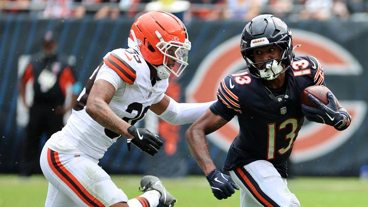 Aug 15, 2026; Chicago, Illinois, USA; Chicago Bears wide receiver Maurice Alexander (13) makes a catch against the Cleveland Browns during the first half at Soldier Field. Mandatory Credit: Mike Dinovo-Imagn Images Aug 15, 2026; Chicago, Illinois, USA; Chicago Bears wide receiver Maurice Alexander (13) makes a catch against the Cleveland Browns during the first half at Soldier Field. Mandatory Credit: Mike Dinovo-Imagn Images