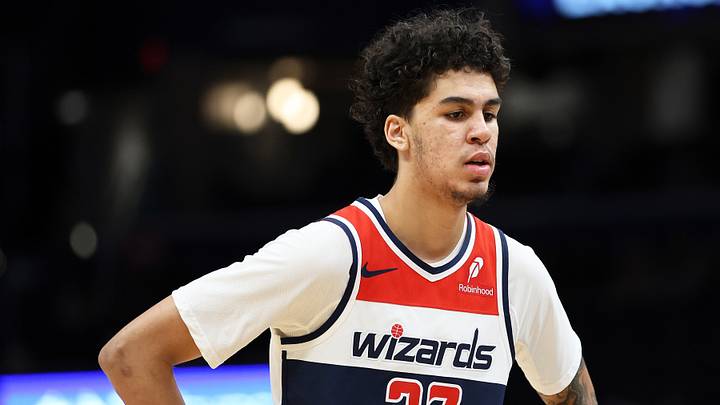 Jan 6, 2026; Washington, District of Columbia, USA; Washington Wizards guard Will Riley (27) looks on during the second half against the Orlando Magic at Capital One Arena. Mandatory Credit: Daniel Kucin Jr.-Imagn Images Jan 6, 2026; Washington, District of Columbia, USA; Washington Wizards guard Will Riley (27) looks on during the second half against the Orlando Magic at Capital One Arena. Mandatory Credit: Daniel Kucin Jr.-Imagn Images