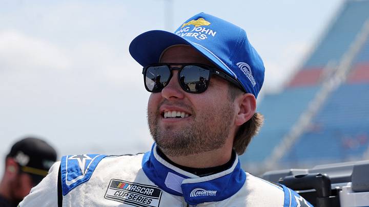 Jul 4, 2026; Joliet, Illinois, USA; NASCAR Cup Series driver Noah Gragson(4) before qualifying for the eero 400 at Chicagoland Speedway. Jul 4, 2026; Joliet, Illinois, USA; NASCAR Cup Series driver Noah Gragson(4) before qualifying for the eero 400 at Chicagoland Speedway.