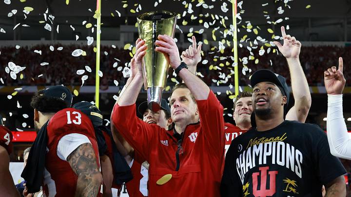 Curt Cignetti led Indiana to their first national title at the end of the 12-team 2025–26 College Football Playoff.
