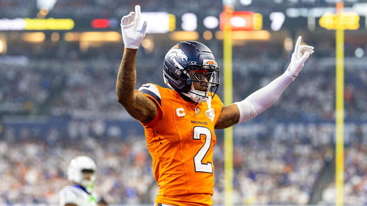 September 14, 2025: Denver Broncos defensive back Patrick Surtain II (2) during NFL, American Football Herren, USA game action against the Indianapolis Colts at Lucas Oil Stadium in Indianapolis, Indiana. September 14, 2025: Denver Broncos defensive back Patrick Surtain II (2) during NFL, American Football Herren, USA game action against the Indianapolis Colts at Lucas Oil Stadium in Indianapolis, Indiana.