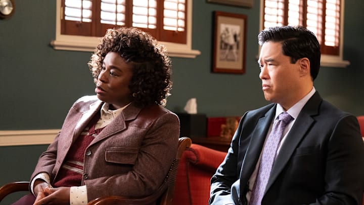 The Residence. (L to R) Uzo Aduba as Cordelia Cupp, Randall Park as Edwin Park in episode 107 of The Residence