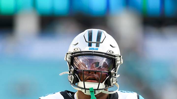 Aug 21, 2026; Jacksonville, Florida, USA; Carolina Panthers running back Trevor Etienne (23) warms up before a preseason game against the Jacksonville Jaguars at EverBank Stadium. Mandatory Credit: Nathan Ray Seebeck-Imagn Images Aug 21, 2026; Jacksonville, Florida, USA; Carolina Panthers running back Trevor Etienne (23) warms up before a preseason game against the Jacksonville Jaguars at EverBank Stadium. Mandatory Credit: Nathan Ray Seebeck-Imagn Images