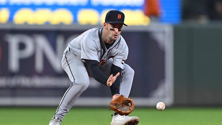 Detroit Tigers infielder Zack Short (15) Mandatory Credit: Jamie Sabau-Imagn Images