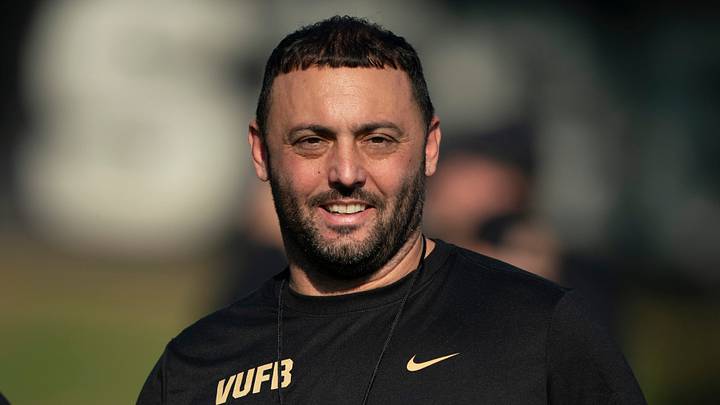 Vanderbilt Defensive Coordinator Steve Gregory attends practice at Vanderbilt University Wednesday, Aug. 5, 2026. Vanderbilt Defensive Coordinator Steve Gregory attends practice at Vanderbilt University Wednesday, Aug. 5, 2026.