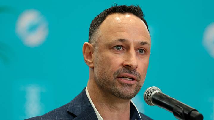 Miami Dolphins general manager Jon-Eric Sullivan speaks to reporters Miami Dolphins general manager Jon-Eric Sullivan speaks to reporters