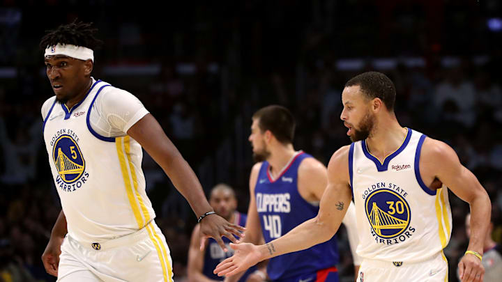 Kevon Looney and Stephen Curry, Golden State Warriors