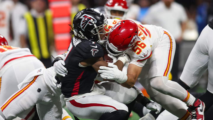 Atlanta Falcons running back Bijan Robinson got a lot of attention from the Kansas City Chiefs.