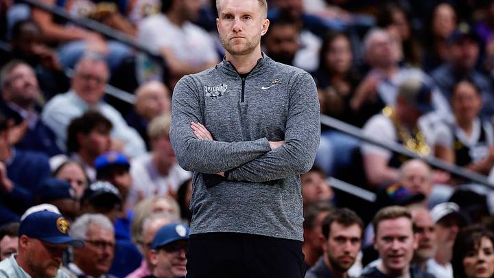 Apr 8, 2026; Denver, Colorado, USA; Memphis Grizzlies head coach Tuomas Iisalo looks on in the first quarter against the Denver Nuggets at Ball Arena. Mandatory Credit: Isaiah J. Downing-Imagn Images