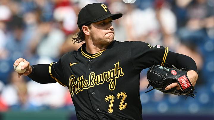 Jul 19, 2026; Cleveland, Ohio, USA; Pittsburgh Pirates pitcher Isaac Mattson (72) throws a pitch during the ninth inning against the Cleveland Guardians at Progressive Field. Mandatory Credit: Ken Blaze-Imagn Images Jul 19, 2026; Cleveland, Ohio, USA; Pittsburgh Pirates pitcher Isaac Mattson (72) throws a pitch during the ninth inning against the Cleveland Guardians at Progressive Field. Mandatory Credit: Ken Blaze-Imagn Images