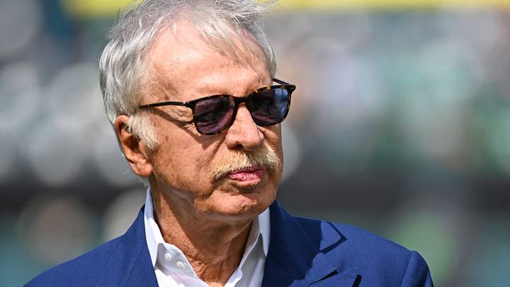 Sep 21, 2025; Philadelphia, Pennsylvania, USA; Los Angeles Rams owner Stan Kroenke on the field during warmups against the Philadelphia Eagles at Lincoln Financial Field. Mandatory Credit: Eric Hartline-Imagn Images