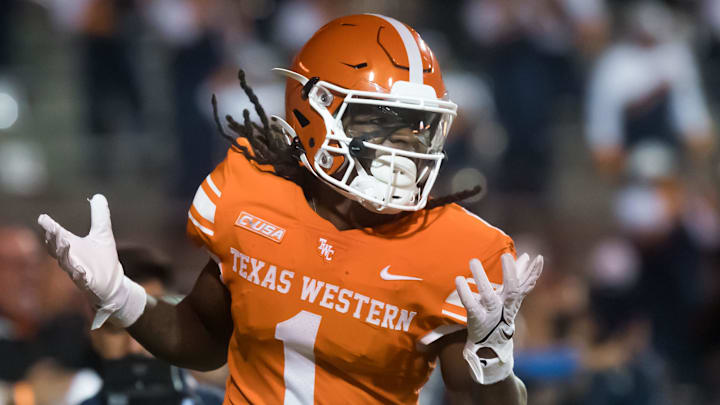 UTEP's Tyrin Smith (1) at a game against Middle Tennessee at the Sun Bowl in El Paso, Texas, on