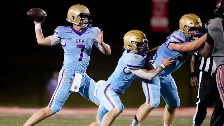 CPA’s Jack Vanorman (7) throws the ball against Pearl-Cohn during the second quarter at Pearl-Cohn High School in Nashville, Tenn., Thursday, Aug. 27, 2026. CPA’s Jack Vanorman (7) throws the ball against Pearl-Cohn during the second quarter at Pearl-Cohn High School in Nashville, Tenn., Thursday, Aug. 27, 2026.