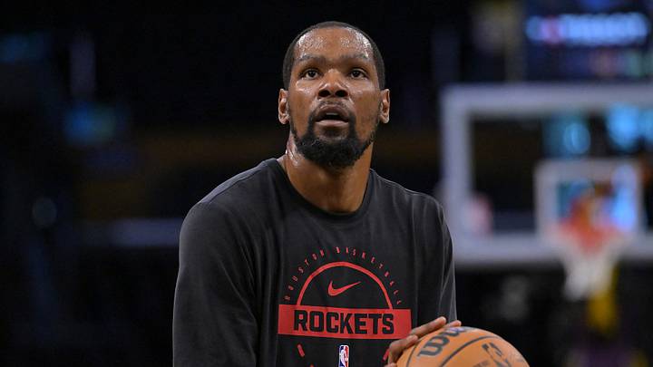 Houston Rockets forward Kevin Durant (7) warms up prior to game two of the first round of the 2026 NBA Playoffs against the Los Angeles Lakers at Crypto.com Arena on Apr. 21, 2026. Houston Rockets forward Kevin Durant (7) warms up prior to game two of the first round of the 2026 NBA Playoffs against the Los Angeles Lakers at Crypto.com Arena on Apr. 21, 2026.