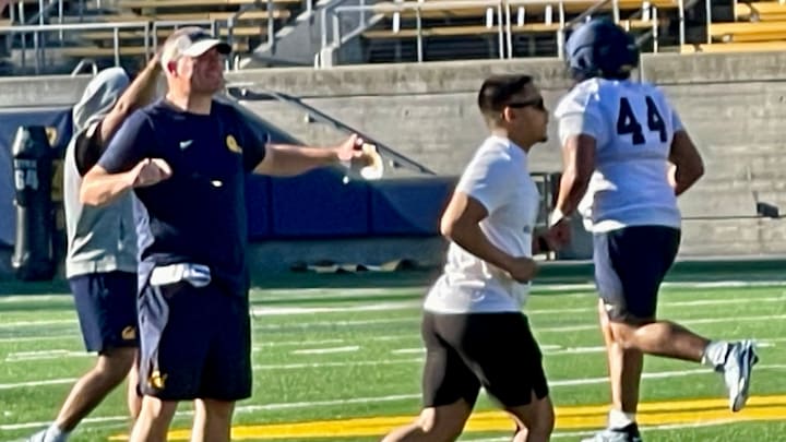 Tosh Lupoi at his first Cal spring practice Tosh Lupoi at his first Cal spring practice