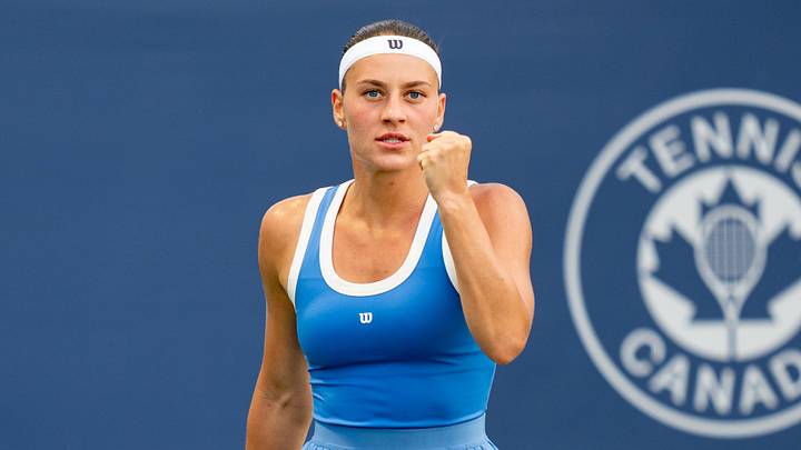 Marta Kostyuk will face Iga Swiatek in Toronto. Marta Kostyuk will face Iga Swiatek in Toronto.