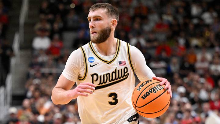 Mar 26, 2026; San Jose, CA, USA; Purdue Boilermakers guard Braden Smith (3) dribbles the ball against the Texas Longhorns in the second half during a Sweet Sixteen game of the West Regional of the men's 2026 NCAA Tournament at SAP Center. Mandatory Credit: Eakin Howard-Imagn Images Mar 26, 2026; San Jose, CA, USA; Purdue Boilermakers guard Braden Smith (3) dribbles the ball against the Texas Longhorns in the second half during a Sweet Sixteen game of the West Regional of the men's 2026 NCAA Tournament at SAP Center. Mandatory Credit: Eakin Howard-Imagn Images