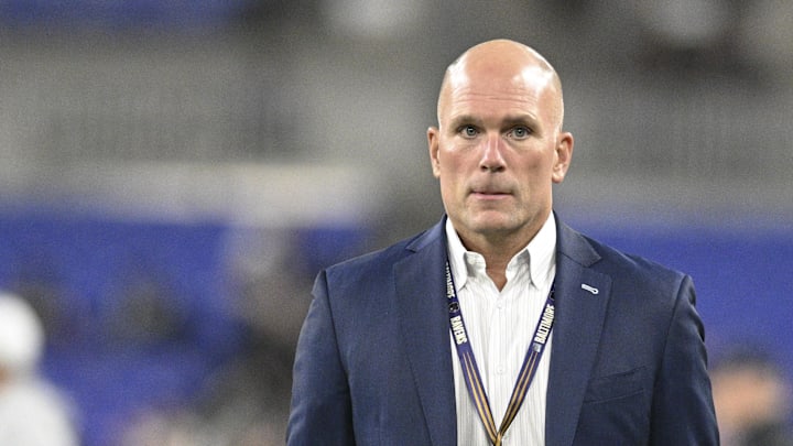 Eric DeCosta before the Ravens' 35–34 win over the Bengals on Nov. 7, 2024. Eric DeCosta before the Ravens' 35–34 win over the Bengals on Nov. 7, 2024.