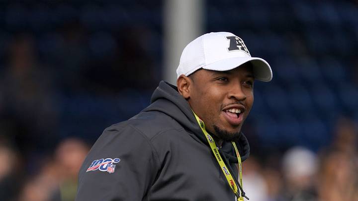 Jan 23, 2020; Kissimmee, Florida, USA; Baltimore Ravens special teams coordinator Chris Horton during AFC practice at ESPN Wide World of Sports.