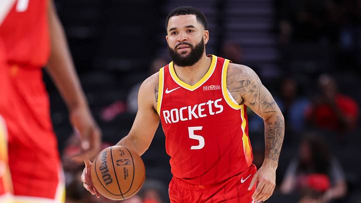 Oct 15, 2026; Houston, Texas, USA; Houston Rockets guard Fred Vanvleet (5) controls the ball during the game against the Oklahoma City Thunder at Toyota Center. Mandatory Credit: Troy Taormina-Imagn Images Oct 15, 2026; Houston, Texas, USA; Houston Rockets guard Fred Vanvleet (5) controls the ball during the game against the Oklahoma City Thunder at Toyota Center. Mandatory Credit: Troy Taormina-Imagn Images