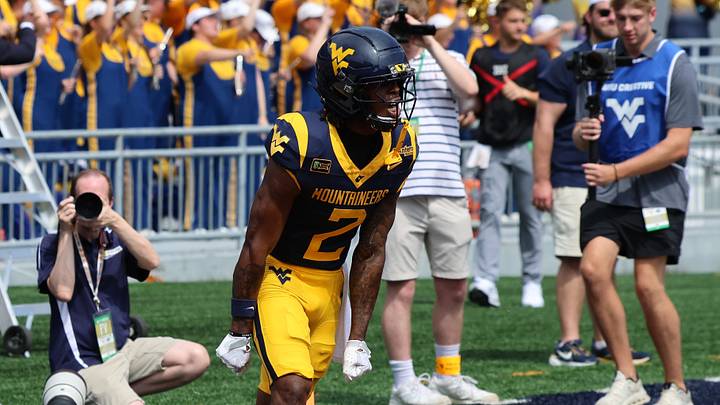 West Virginia University receiver DJ Epps