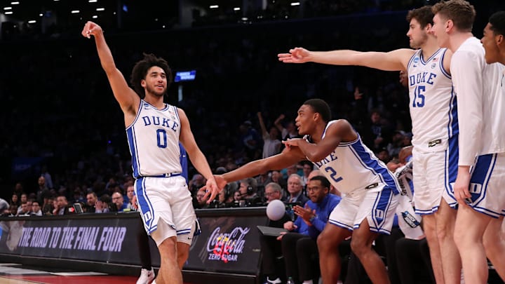 Jared McCain set a Duke freshman record for three-pointers in an NCAA Tournament game (8)