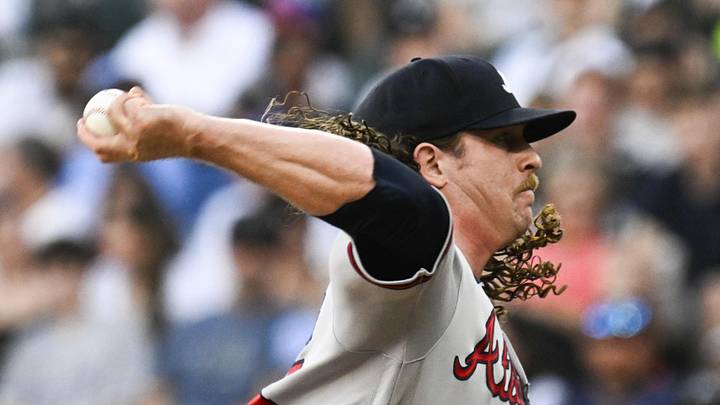 Jun 9, 2026; Chicago, Illinois, USA;  Atlanta Braves pitcher Grant Holmes (66) delivers the ball during the first inning against the Chicago White Sox at Rate Field. Mandatory Credit: Matt Marton-Imagn Images