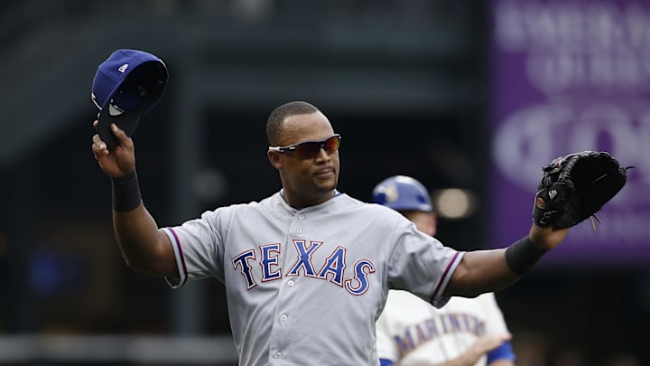 Sep 30, 2018; Seattle, WA, USA; Texas Rangers third baseman Adrian Beltre (29) waves to the crowd as
