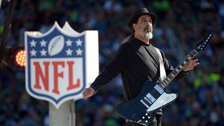 Recording artist and entertainer Soundgarden lead guitarist Kim Thayil performs at the NFL Kickoff Concert at CenturyLink Field. Recording artist and entertainer Soundgarden lead guitarist Kim Thayil performs at the NFL Kickoff Concert at CenturyLink Field.
