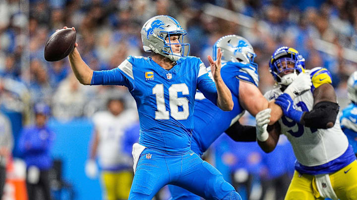 Detroit Lions quarterback Jared Goff (16). Detroit Lions quarterback Jared Goff (16).