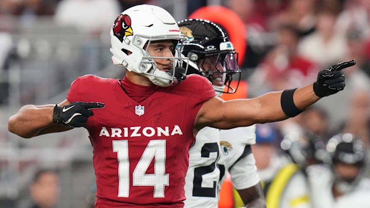 Arizona Cardinals receiver Michael Wilson faces the Los Angeles Rams in Week 18.