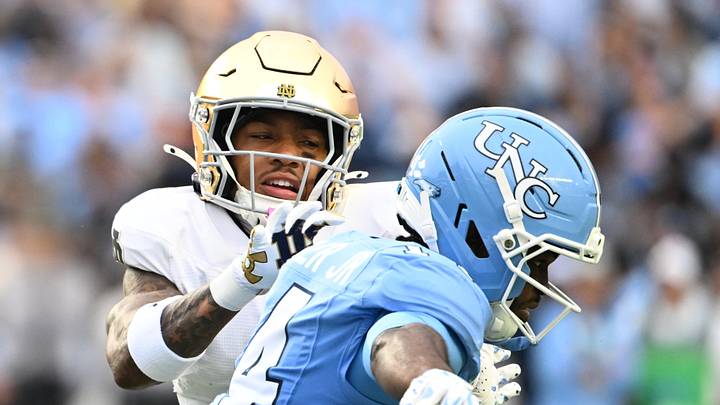 The North Carolina Tar Heels and Notre Dame Fighting Irish. The North Carolina Tar Heels and Notre Dame Fighting Irish.