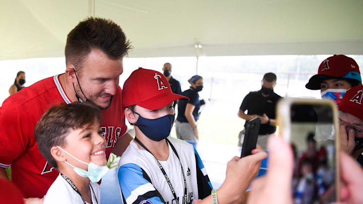 Aug 22, 2021; Williamsport, Pa, USA; Mike Trout, LA Angels