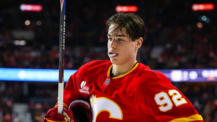 Matvei Gridin of the Calgary Flames