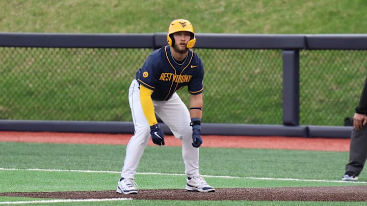 West Virginia University outfielder Jace Rinehart