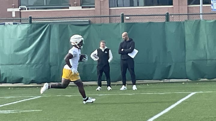 Robert Saleh at Packers practice Robert Saleh at Packers practice