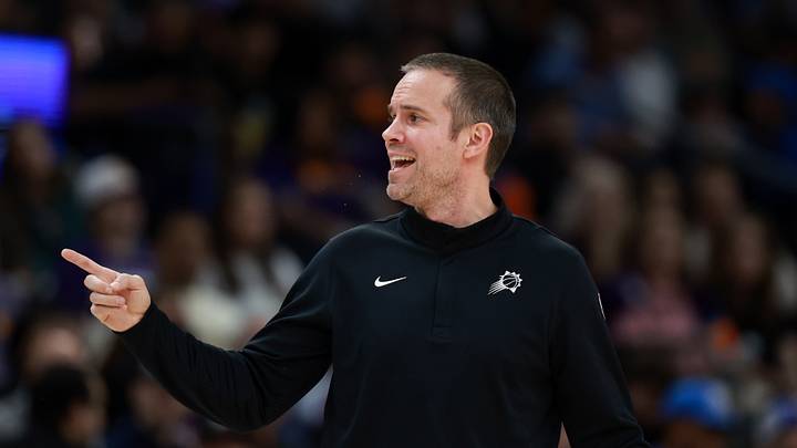 Phoenix Suns head coach Jordan Ott reacts against the Oklahoma City Thunder in the second half at Mortgage Matchup Center on January 4, 2026. Phoenix Suns head coach Jordan Ott reacts against the Oklahoma City Thunder in the second half at Mortgage Matchup Center on January 4, 2026.