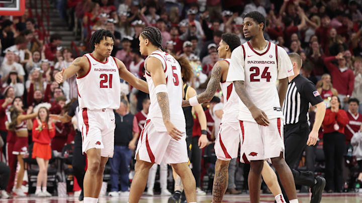 Arkansas is a home favorite against Texas A&M tonight.