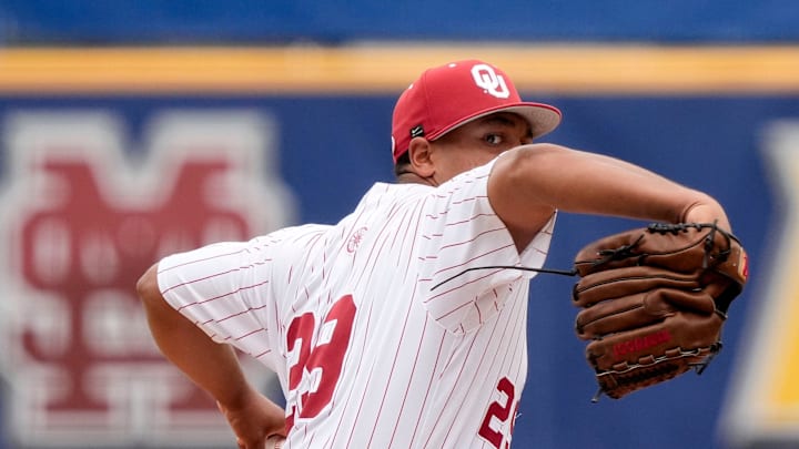 Oklahoma pitcher Jaden Barfield Oklahoma pitcher Jaden Barfield