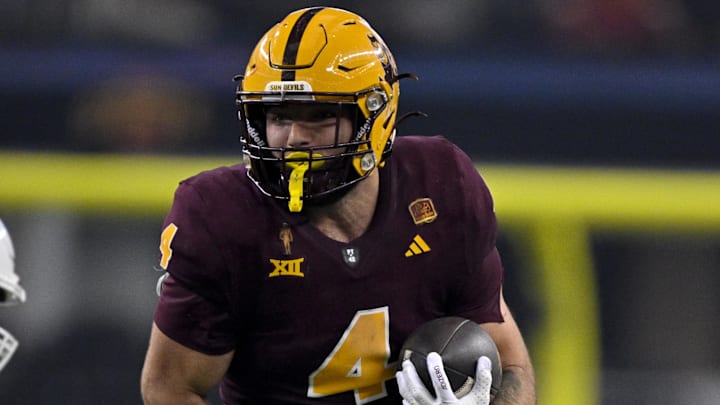 Arizona State Sun Devils running back Cam Skattebo in action during the game between the Iowa State Cyclones and the Arizona State Sun Devils.