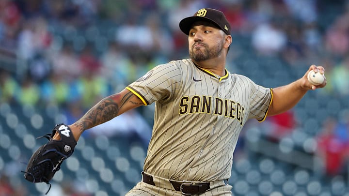 Aug 29, 2025; Minneapolis, Minnesota, USA; San Diego Padres starting pitcher Nestor Cortes (65) delivers a pitch against the Minnesota Twins during the first inning at Target Field. Mandatory Credit: Matt Krohn-Imagn Images Aug 29, 2025; Minneapolis, Minnesota, USA; San Diego Padres starting pitcher Nestor Cortes (65) delivers a pitch against the Minnesota Twins during the first inning at Target Field. Mandatory Credit: Matt Krohn-Imagn Images