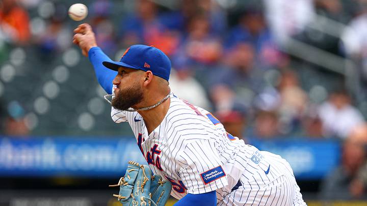 Aug 16, 2026; New York City, New York, USA;  New York Mets pitcher Daniel Duarte (54) delivers a pitch during the eighth inning against the Washington Nationals at Citi Field. Mandatory Credit: Vincent Carchietta-Imagn Images