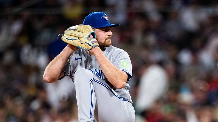 Jun 17, 2026; Boston, Massachusetts, USA; Toronto Blue Jays pitcher Spencer Miles (62) throws in the sixth inning against the Boston Red Sox at Fenway Park. Mandatory Credit: Jaiden Tripi-Imagn Images
