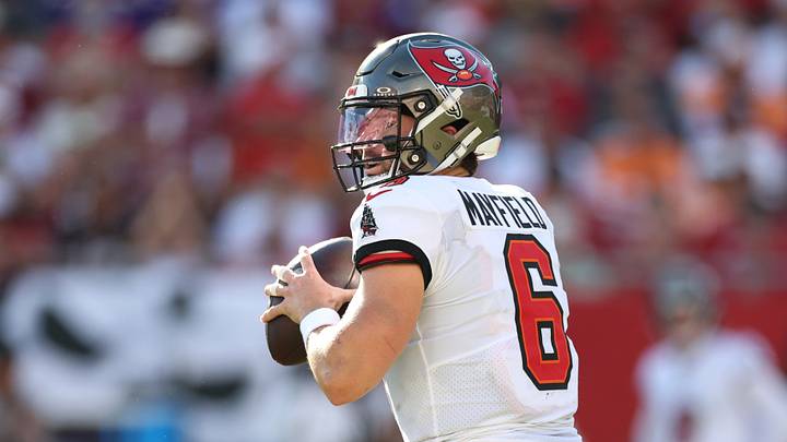 Tampa Bay Buccaneers quarterback Baker Mayfield. Tampa Bay Buccaneers quarterback Baker Mayfield.