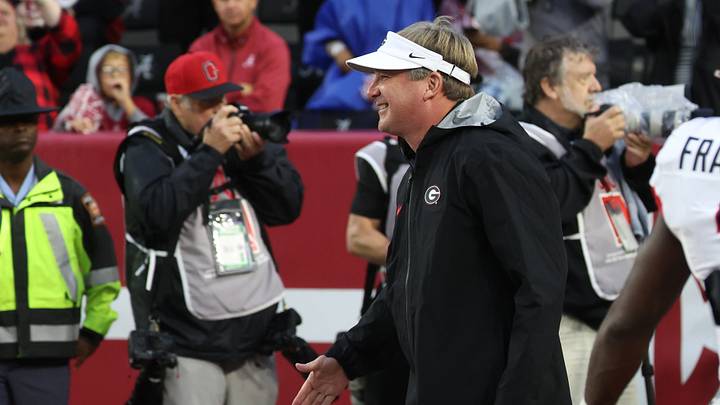 Kirby Smart has plenty to smile about these days, as his Georgia Bulldogs are the top-ranked team in the country. Kirby Smart has plenty to smile about these days, as his Georgia Bulldogs are the top-ranked team in the country.