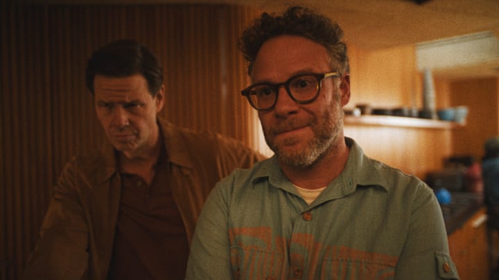 Seth Rogen and Ike Barinholtz in "The Studio," now streaming on Apple TV+.