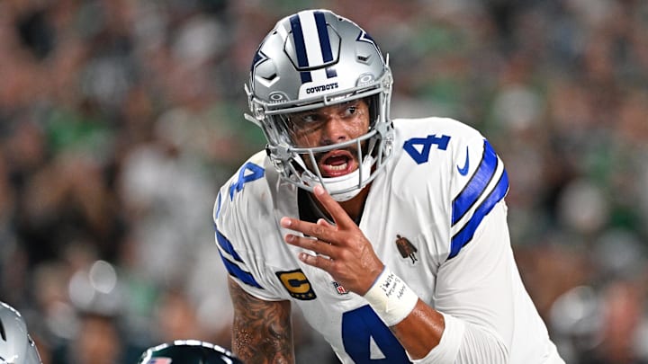 Dallas Cowboys quarterback Dak Prescott (4) against the Philadelphia Eagles at Lincoln Financial Field. 